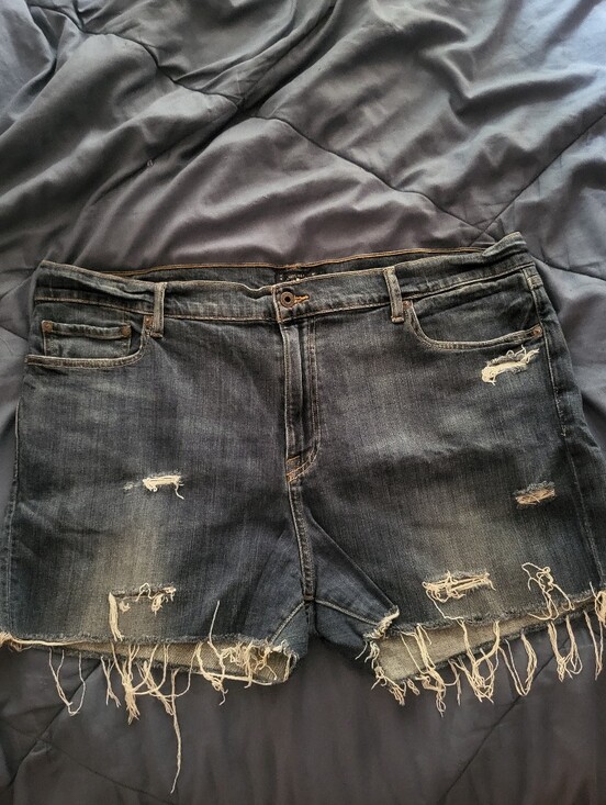 Lucky Brand Pants - Lucky Brand Dark Blue Distressed Shorts~Size 20.